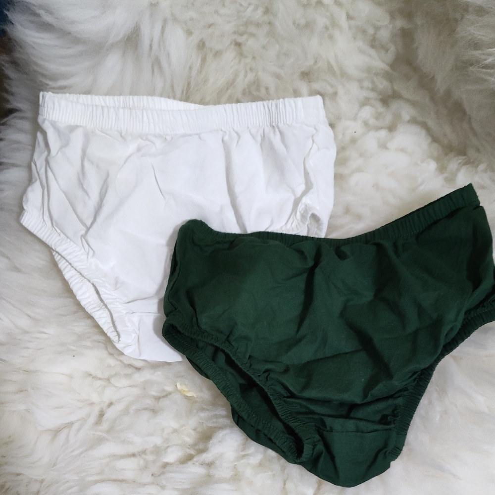 Kids Green and White Bottoms